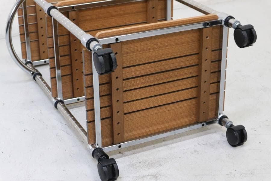 ホームエレクター ブランチシェルフ サイドワゴン 3段 木製棚 組立て式家具