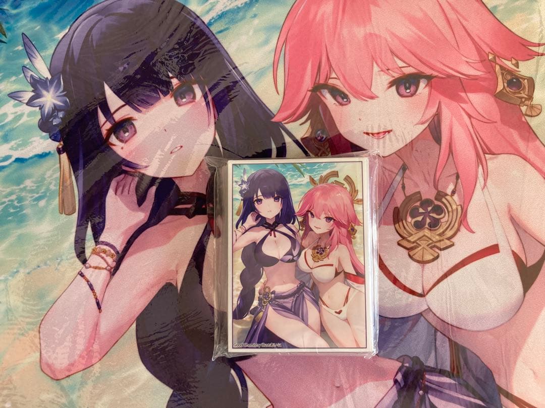 原神　雷電将軍　八重神子　プレイマット　スリーブ