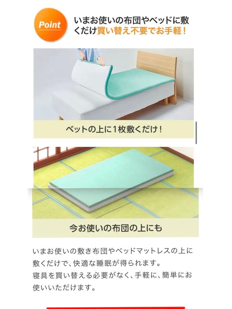 お値引き中！【トゥルースリーパー】シングル 敷マット 送料無料