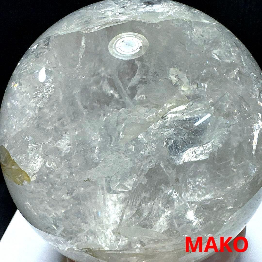 M1597☆水晶丸玉138mm 3.4Kg☆天然石　原石