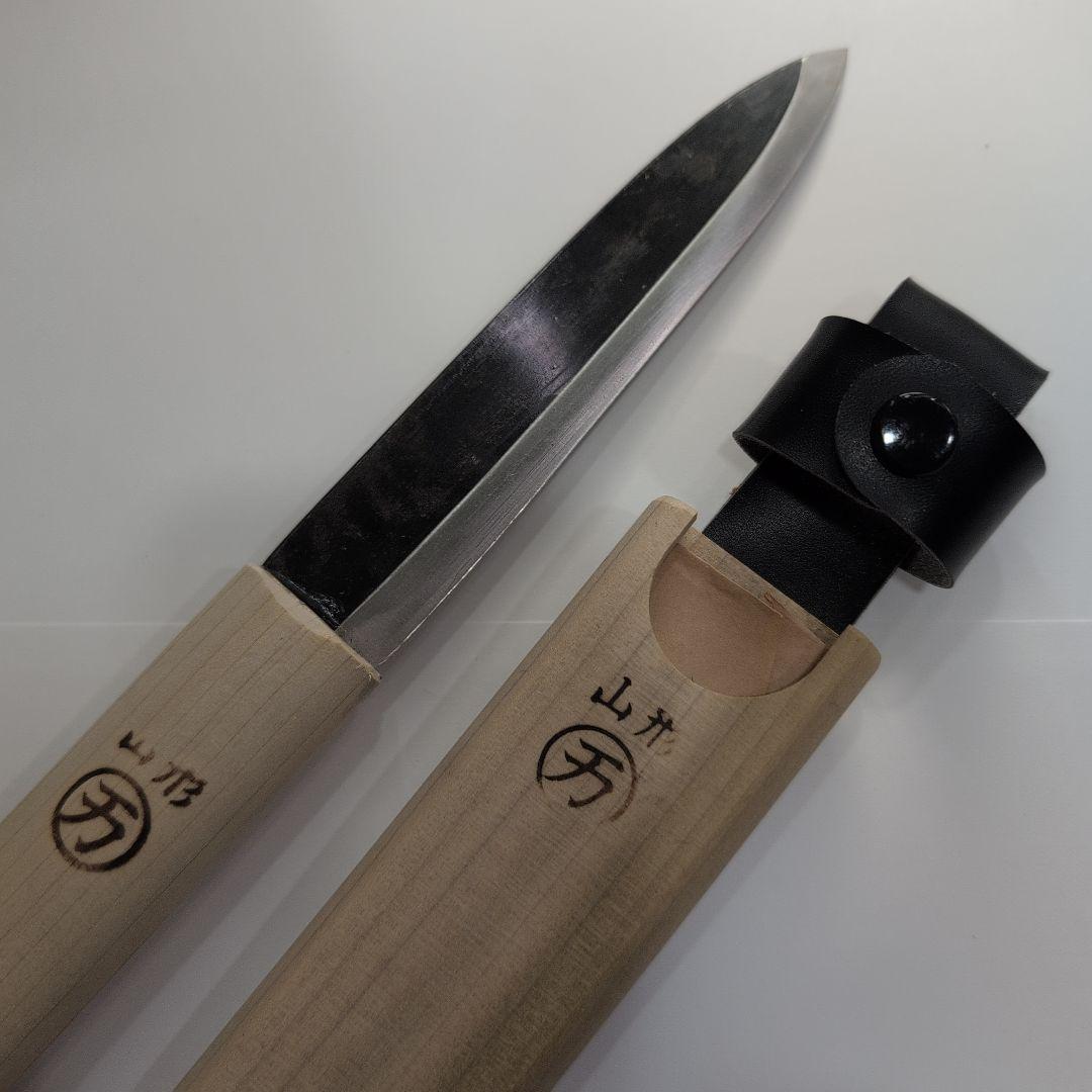 釣り・アウトドアに●木製さや付マキリ●職人手作り●マキリ包丁●青紙鋼