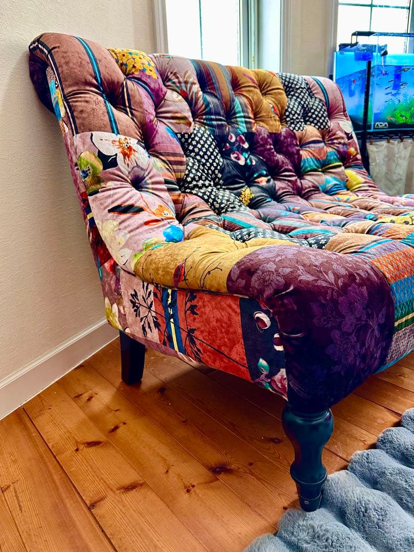 関家具★アダム★パッチワークデザイン ソファ