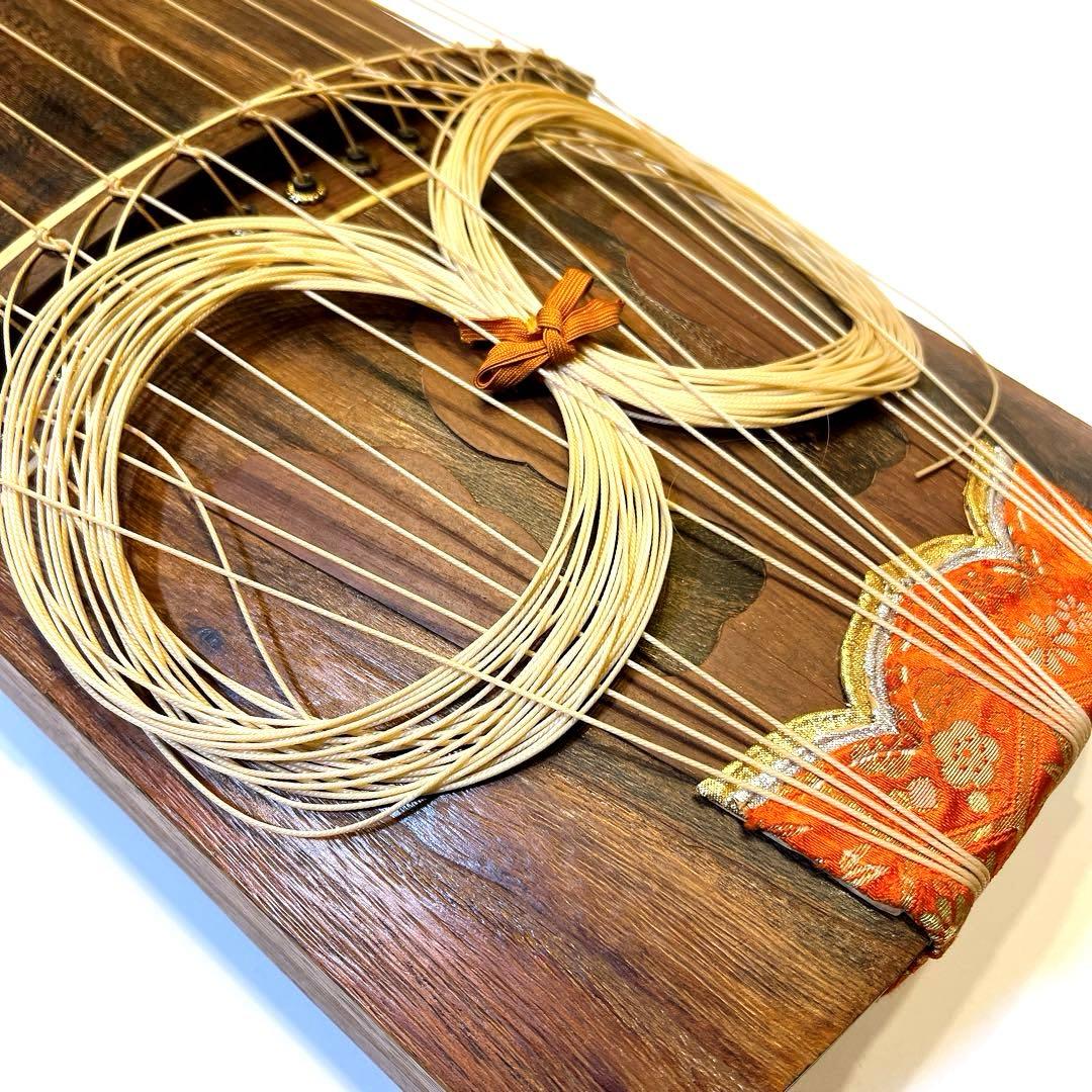 良品】琴 13弦 蒔絵 大正琴 琴柱 松雲 松雪