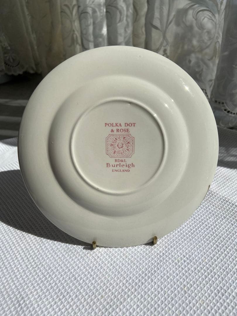 バーレイ レア❤︎ポルカドット&ローズ レッド プレート - メルカリ