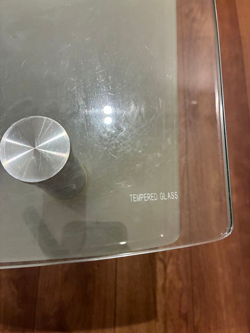 ガラス製曲線デザインセンターテーブル