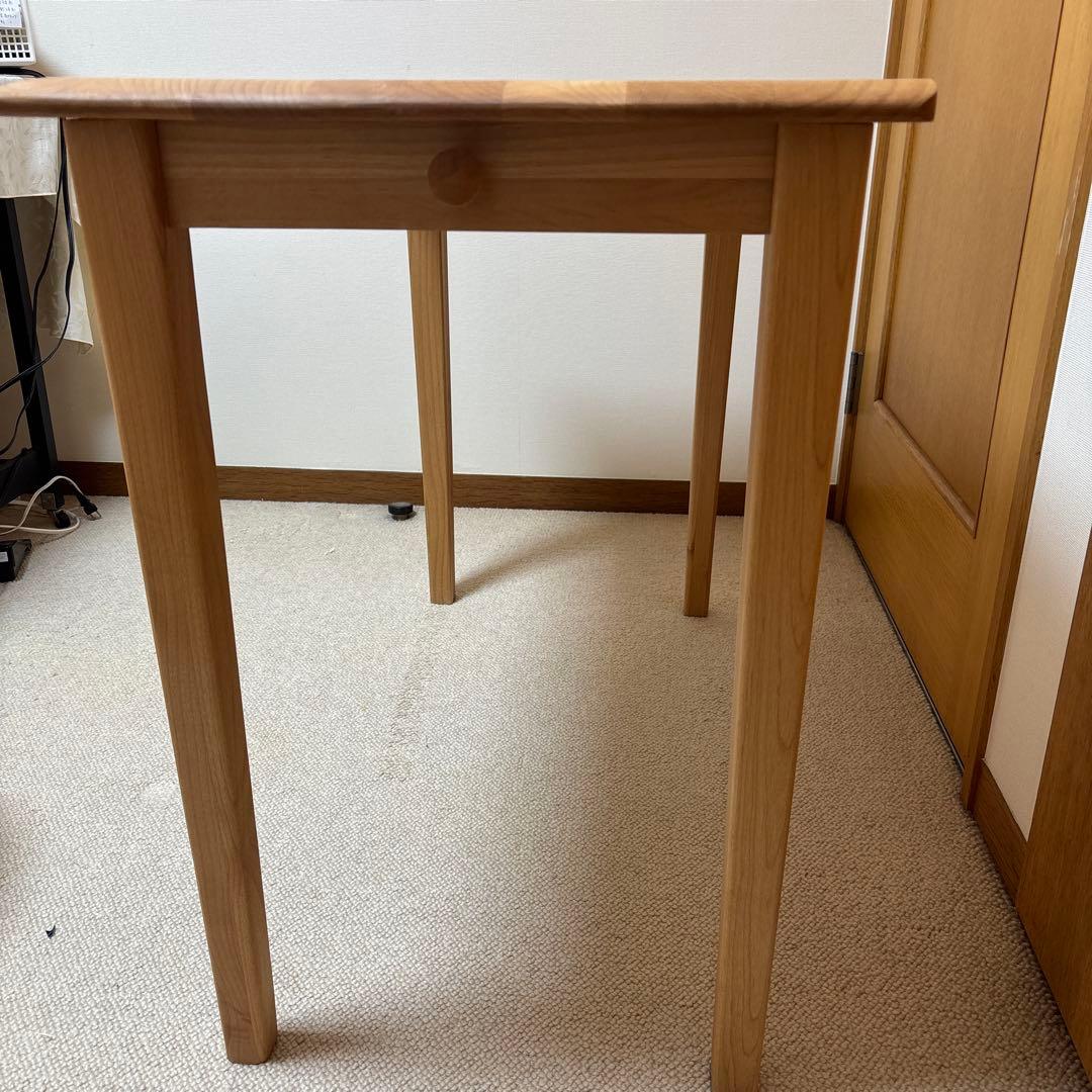 木製シンプルテーブル 引き出し付き