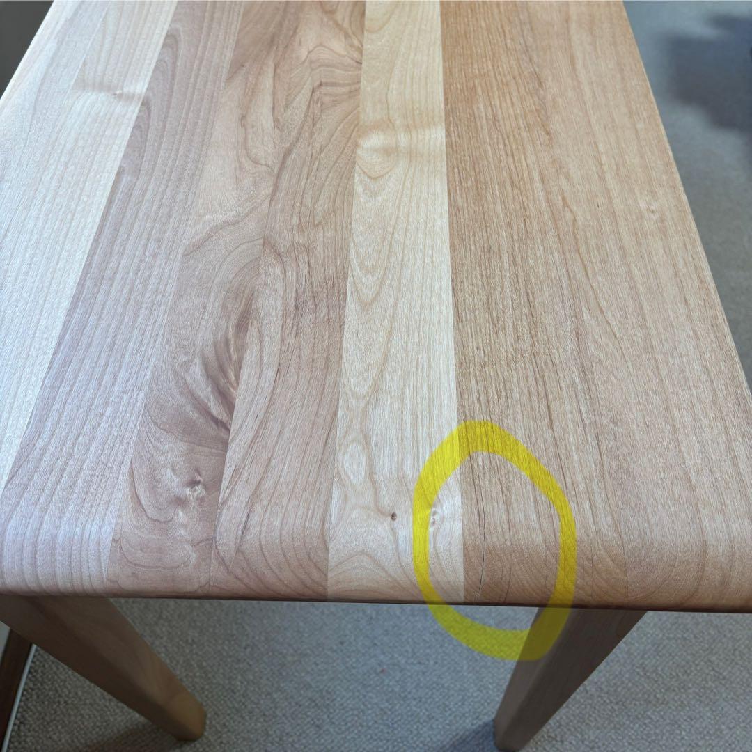 木製シンプルテーブル 引き出し付き