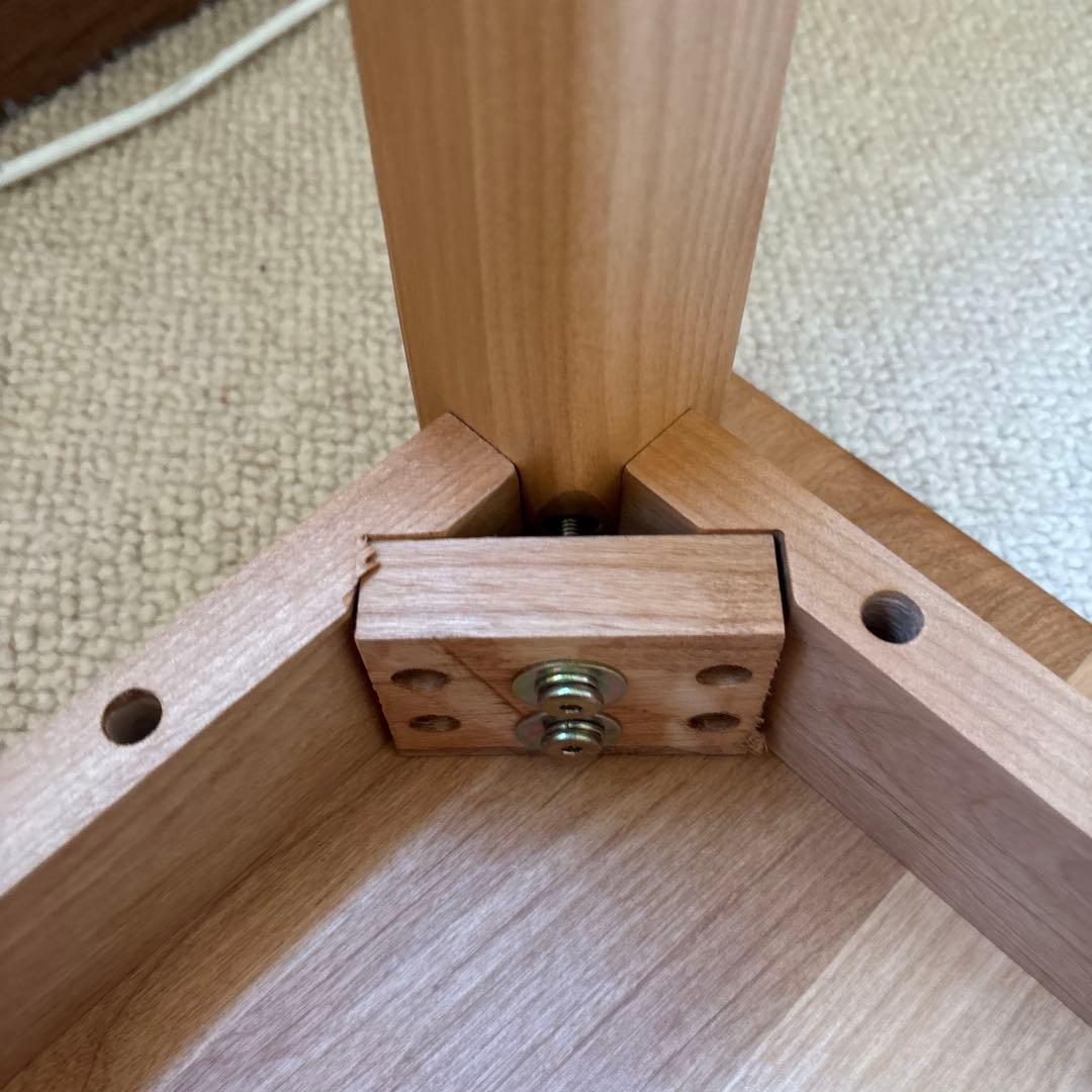 木製シンプルテーブル 引き出し付き