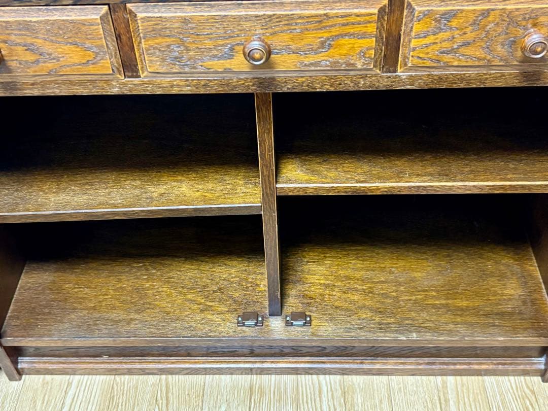 三越家具【ブルージュ】象嵌 ライティングビューローデスク・ヴィンテージ オーク材