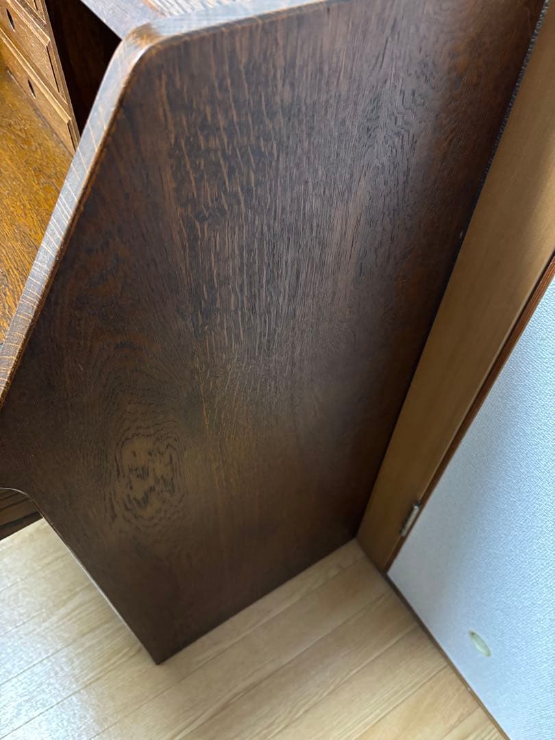 三越家具【ブルージュ】象嵌 ライティングビューローデスク・ヴィンテージ オーク材