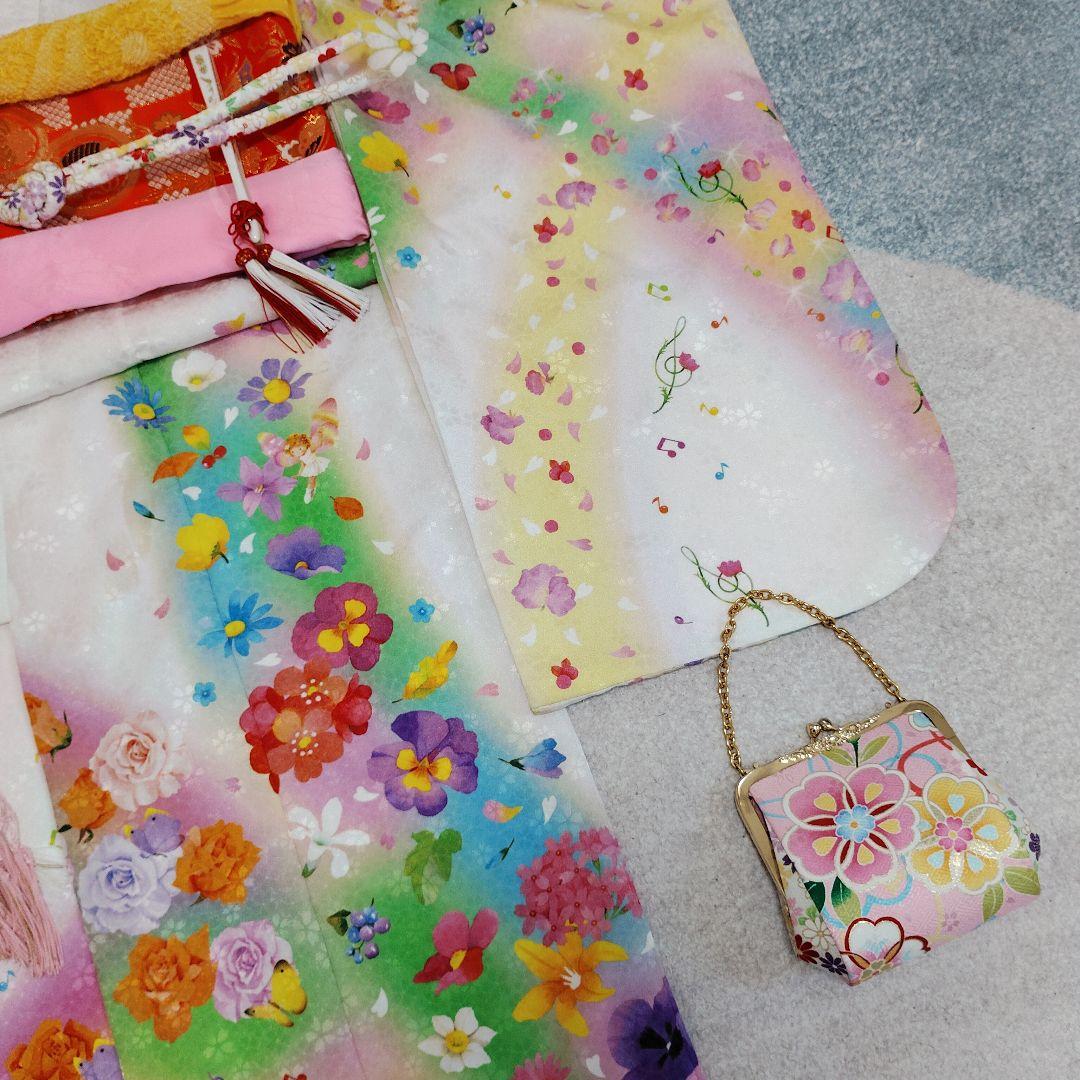 七五三 7歳 永田萌 Moe ブランド 着物 作り帯 バッグ 草履 小物セット