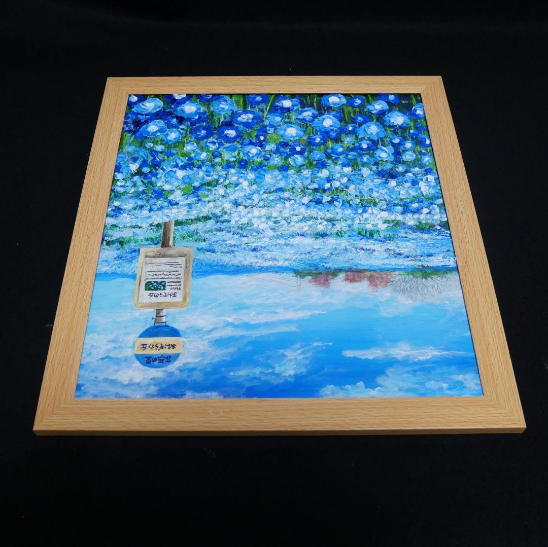 油絵 油彩 油彩画 絵画 絵【青空の丘】 - メルカリ