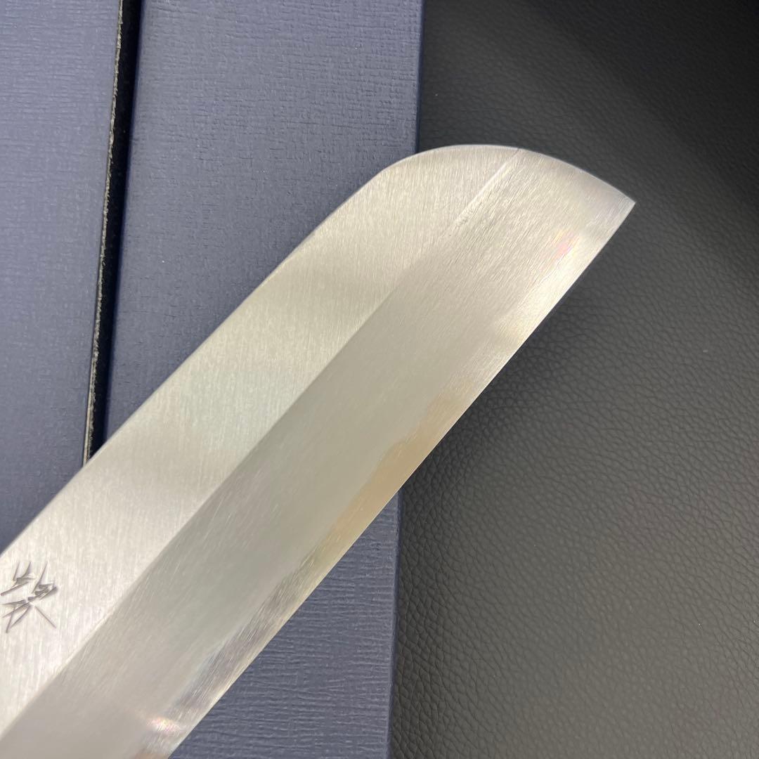 ★新品送料込★堺正孝別打白鋼鎌形薄刃包丁210mm化粧箱入