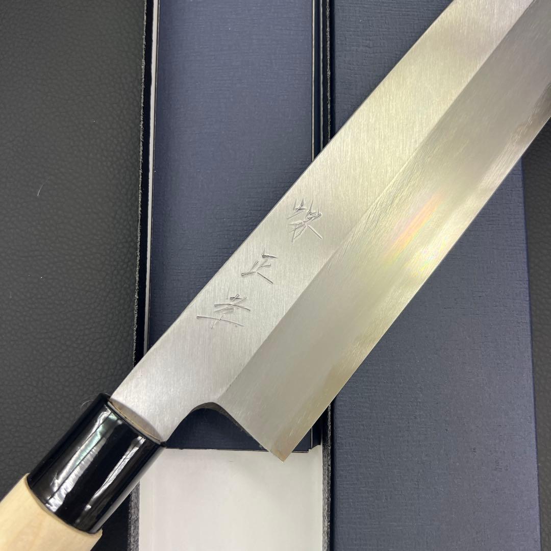 ★新品送料込★堺正孝別打白鋼鎌形薄刃包丁210mm化粧箱入