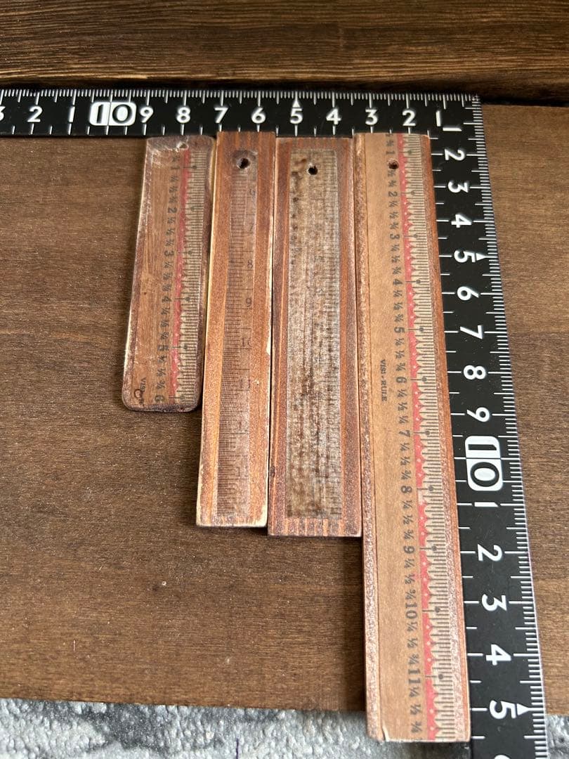 レトロウッドタグ定規セット！　No.425