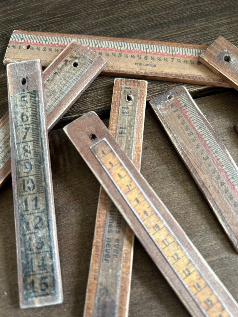 レトロウッドタグ定規セット！　No.425