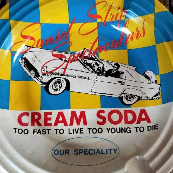 80s ヴィンテージ クリームソーダ ブリキ アッシュトレイ 灰皿