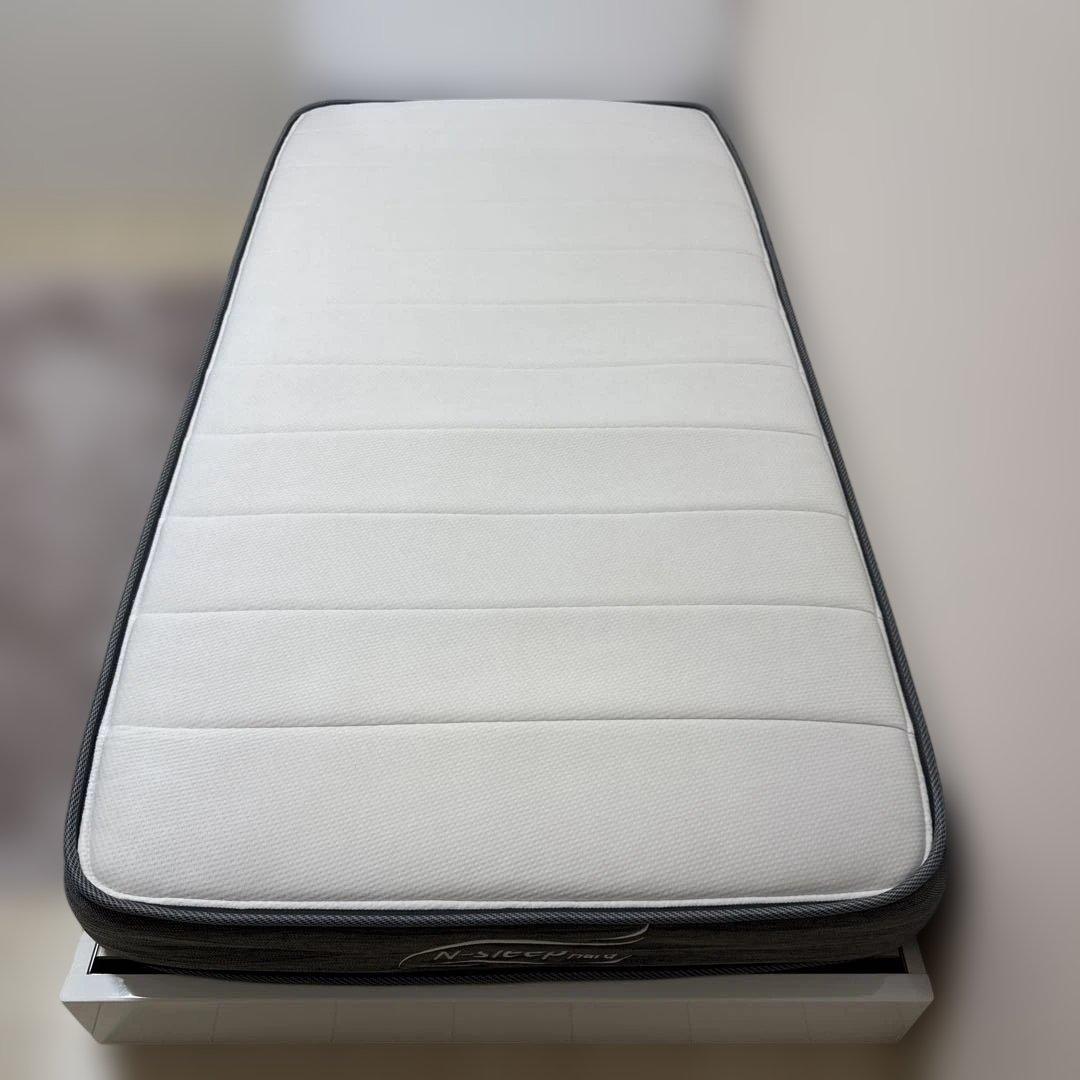 【美品】ニトリ　シンプル シングルベッドフレームとマットレス（Nスリーブハード）