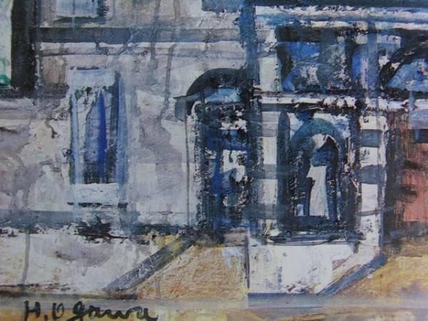 小川博史、サン・テチェンヌ・ドウモン、希少画集画、新品額装付