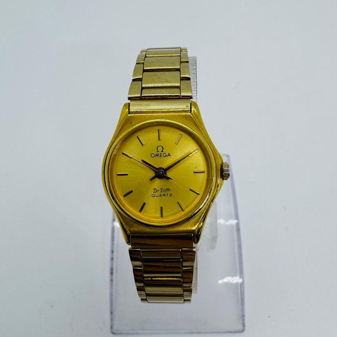 ✨OMEGA✨オメガ✨デビル✨ゴールド文字盤✨クォーツ✨ヴィンテージ✨腕時計✨