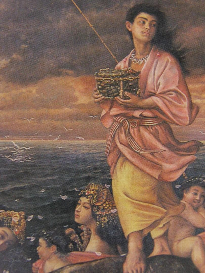 山本芳翠、「浦島図」、希少画集・額装画、日本製・新品額縁にて額装致します