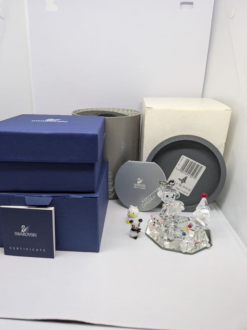 ピエロ　超美品　アコーディオンクリスベア　犬おまけ３点セット　スワロフスキー