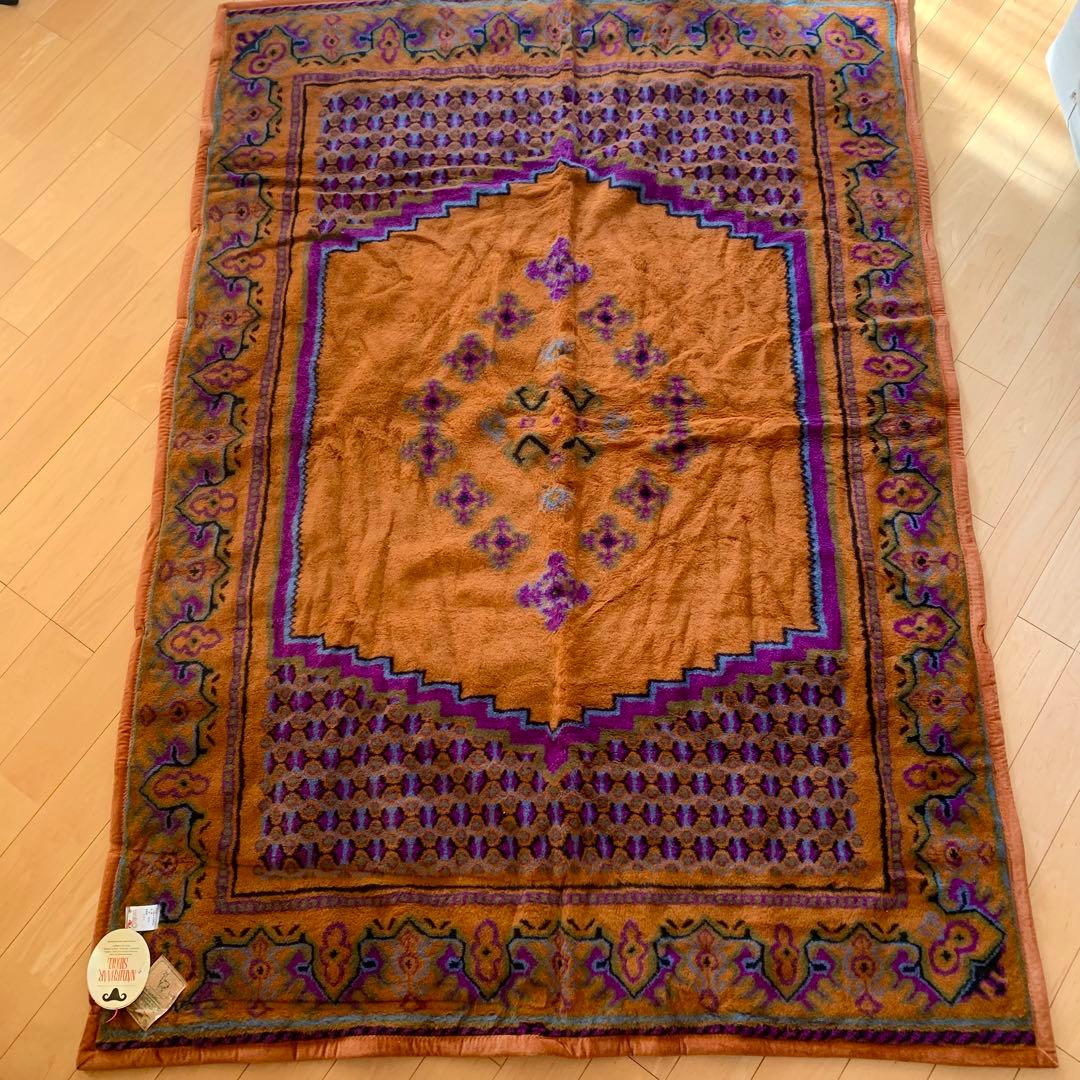 未使用 ビンテージ ドイツ製 アルパカ SCHURWOOL バージンウール 毛布