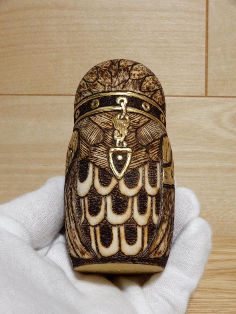 オクサナ・アキモワ　マトリョーシカ　スチームパンク風ふくろう梟フクロウ　作家もの