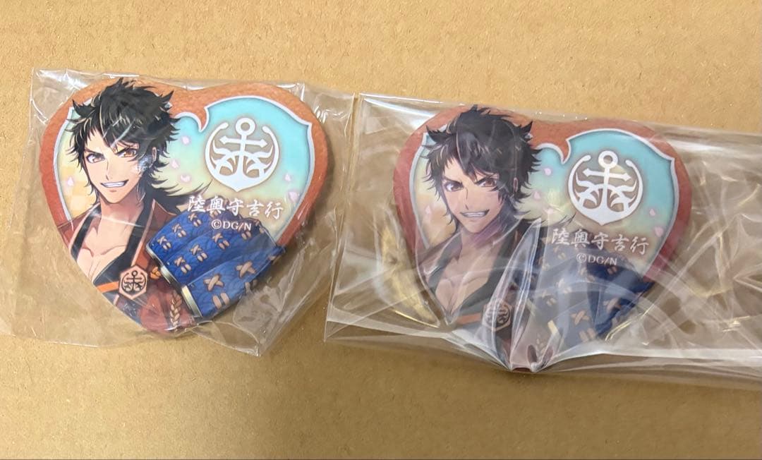 刀剣乱舞 ハート缶バッジ 陸奥守吉行 2個 とうらぶ - メルカリ