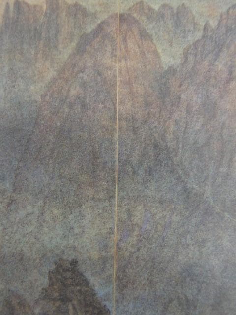松本哲男、【黄山黎明】、希少な大判額装用画集より、美品、日本人画家