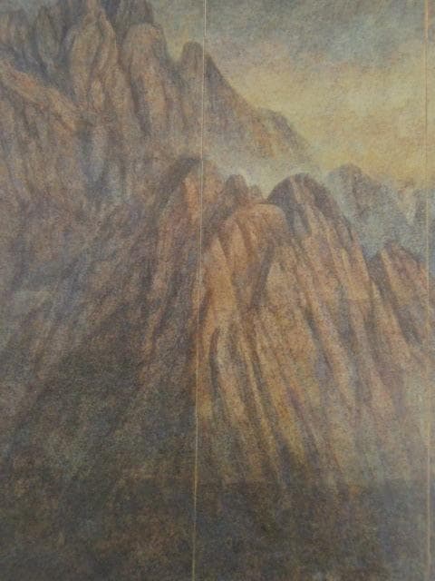 松本哲男、【黄山黎明】、希少な大判額装用画集より、美品、日本人画家