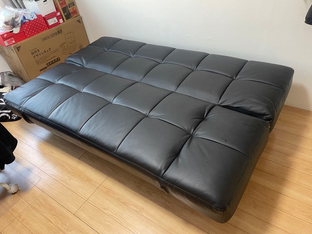 【美品】ソファーベッド　2〜3人掛けソファ