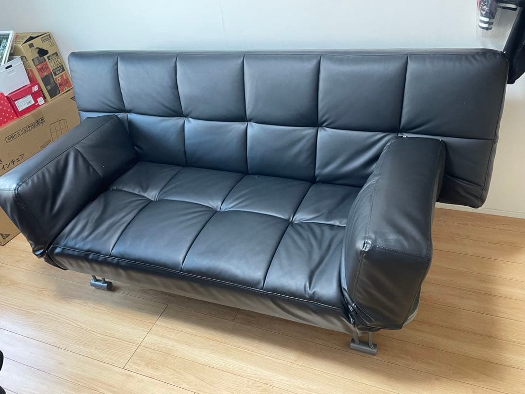 【美品】ソファーベッド　2〜3人掛けソファ