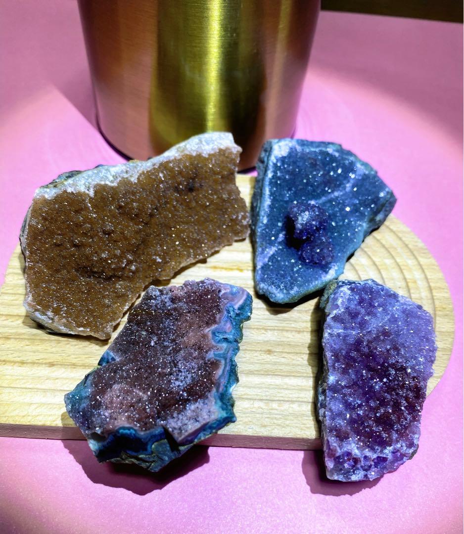 シュガーアメジスト　レインボーアメジスト　シュガードゥルージー　4つセット