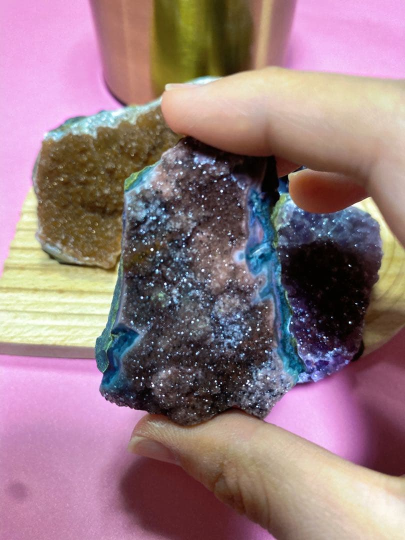 シュガーアメジスト　レインボーアメジスト　シュガードゥルージー　4つセット