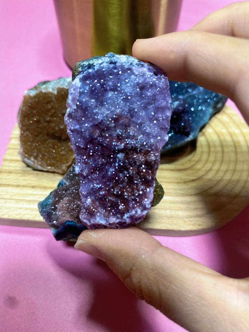 シュガーアメジスト　レインボーアメジスト　シュガードゥルージー　4つセット