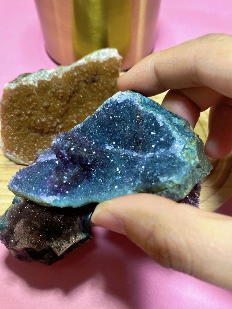 シュガーアメジスト　レインボーアメジスト　シュガードゥルージー　4つセット