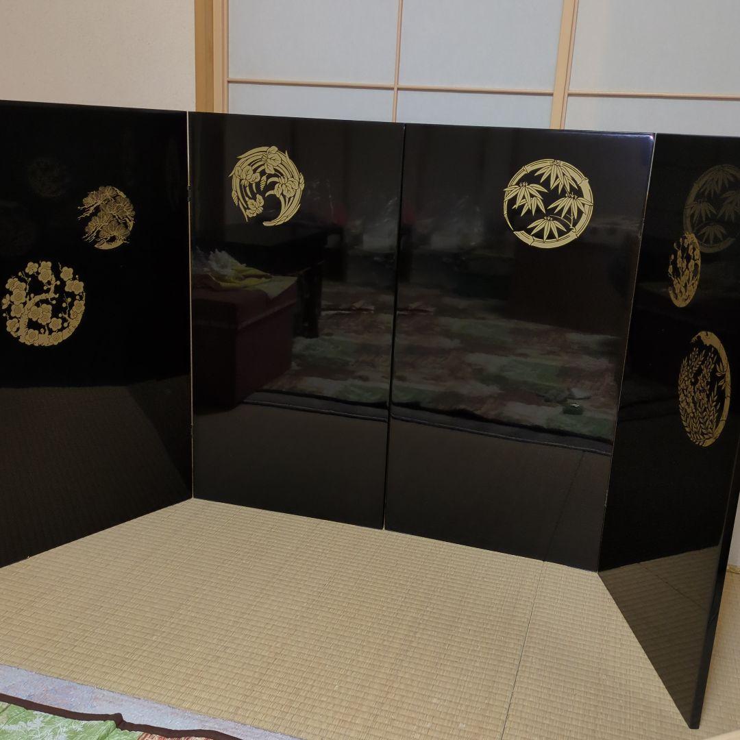 【まちゃっぺこ様】五月人形飾り台、屏風セット　保管品