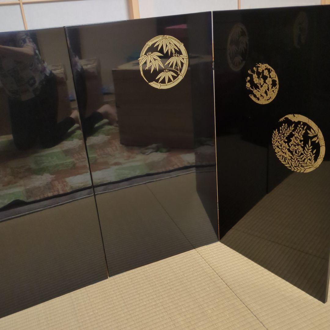 【まちゃっぺこ様】五月人形飾り台、屏風セット　保管品