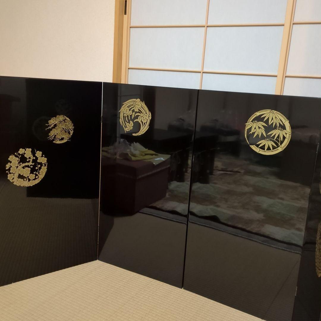 【まちゃっぺこ様】五月人形飾り台、屏風セット　保管品