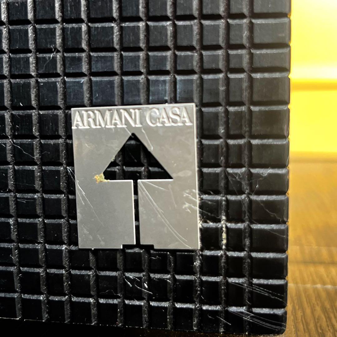 取付無料！アルマーニカーザ ブラックタイル調サイドテーブル 花台✨