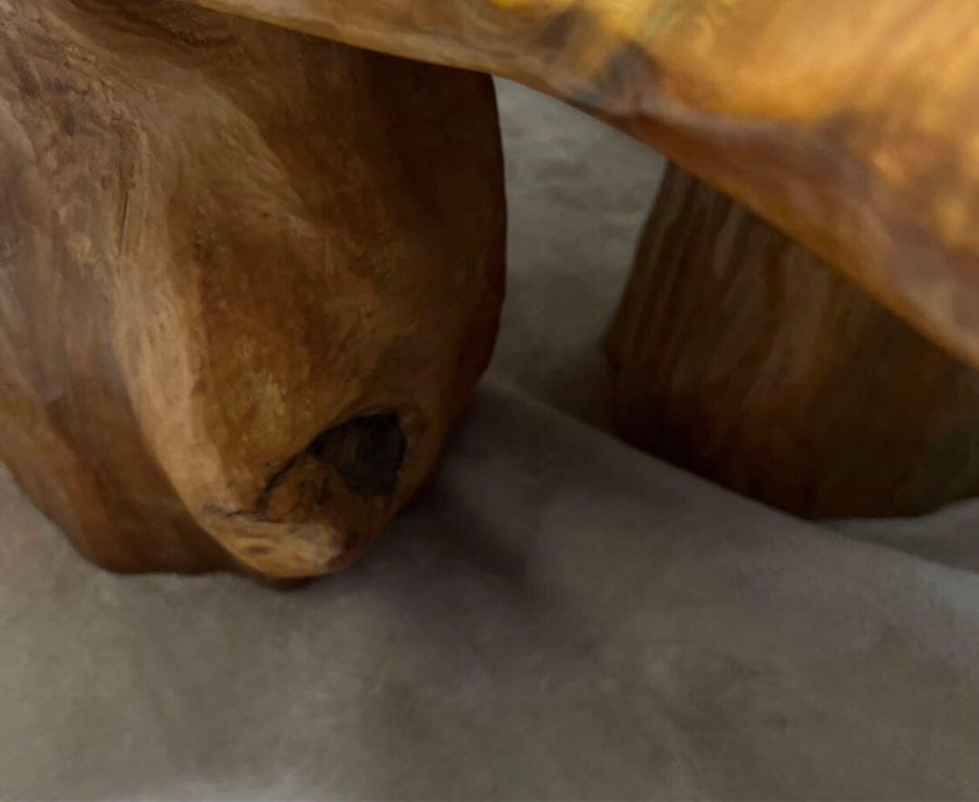 天然ケヤキ一枚板ローテーブル