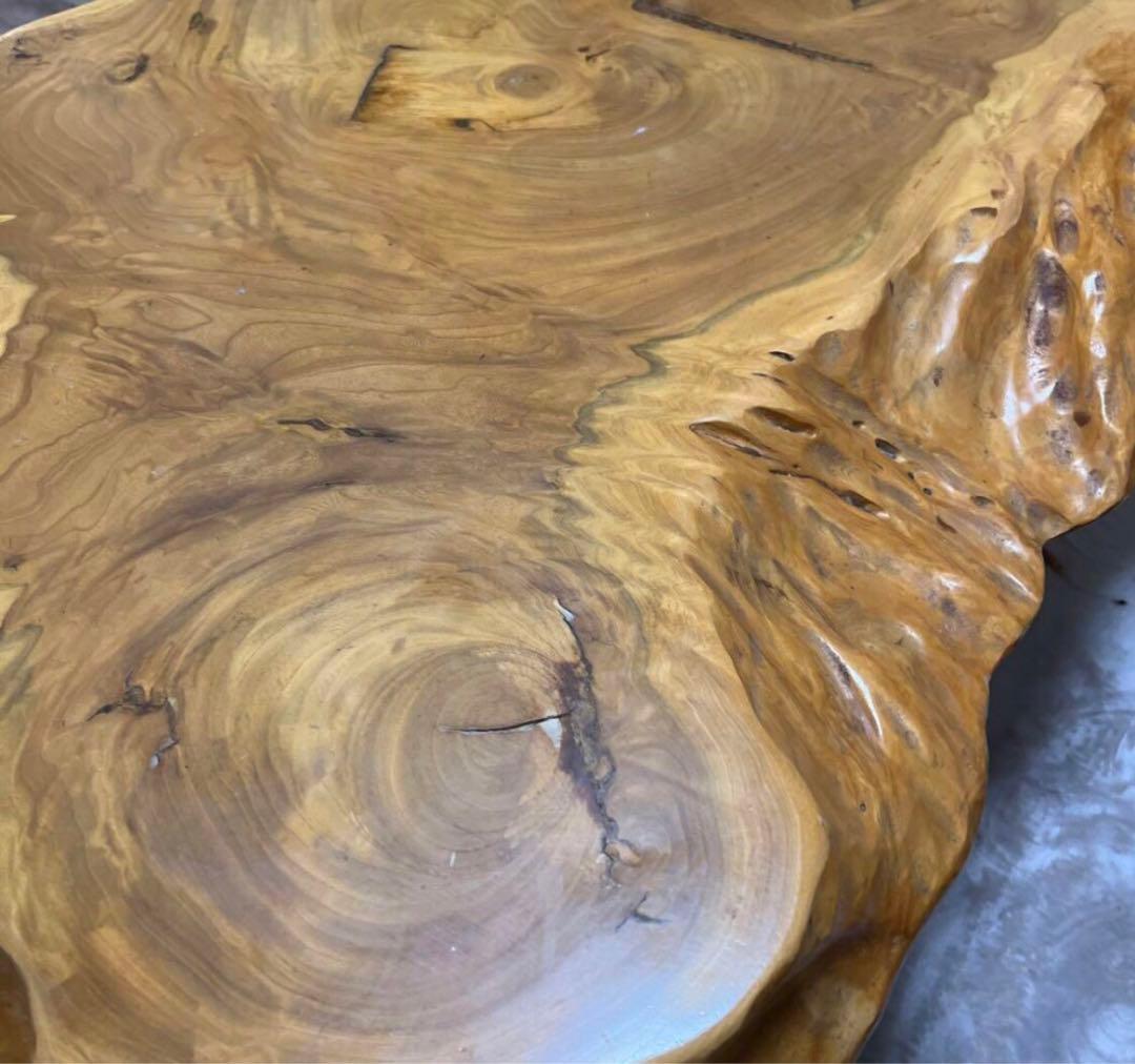 天然ケヤキ一枚板ローテーブル