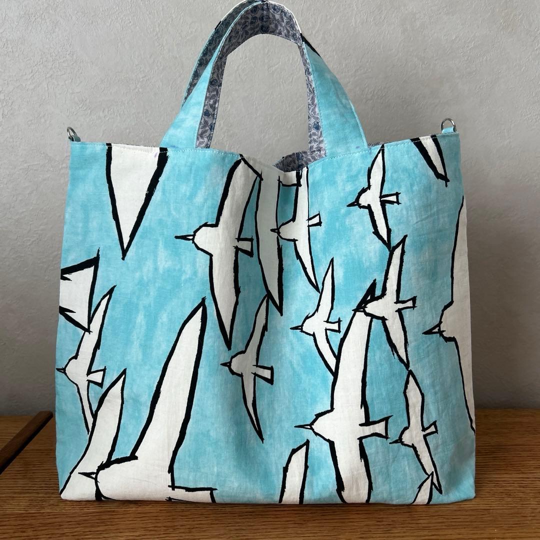 ミナペルホネン ミナペルホネン ハンドメイド トートバッグ ワタリドリ
