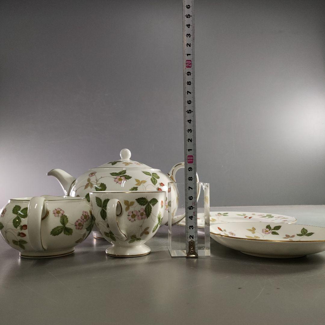 736-1/ワイルドストロベリー//茶器/皿揃/計17客/箱なし