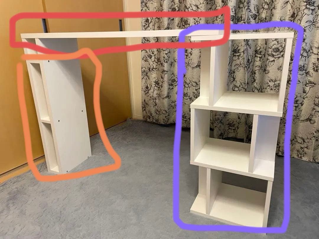 Francfranc リトモカウンター　ホワイト　テーブル　化粧台 ラック