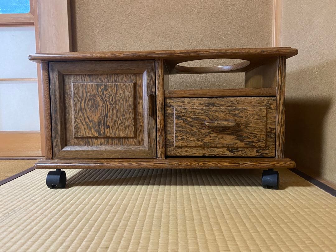 【値下げ】ポットワゴン レトロ 鉄刀木 タガヤ