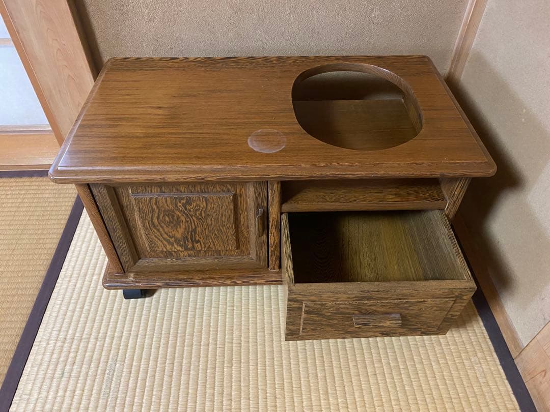 【値下げ】ポットワゴン レトロ 鉄刀木 タガヤ