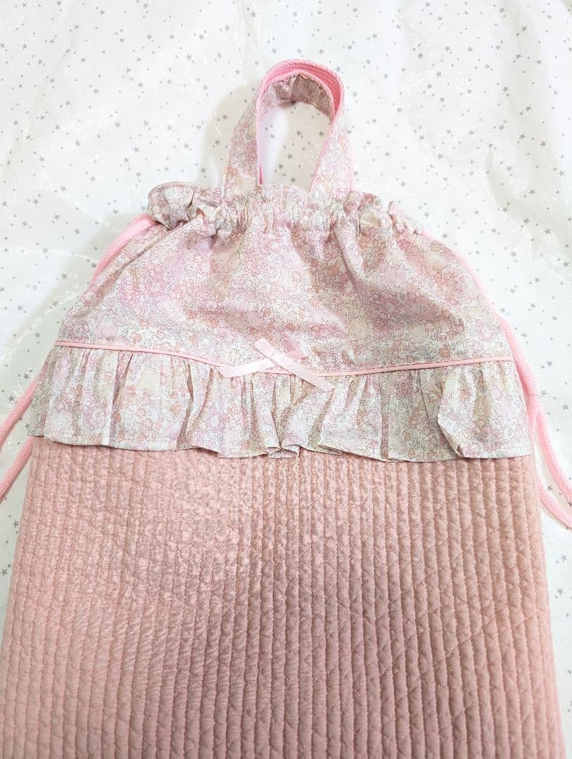 リバティ キラキラミシェル×ヌビ レッスンバッグ上履き入れ体操服袋