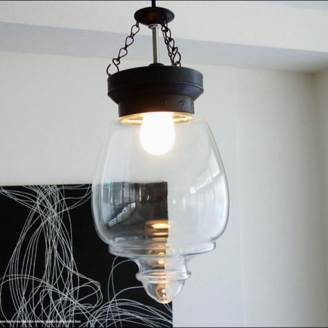 ガラス製　ペンダントライト アンティーク風